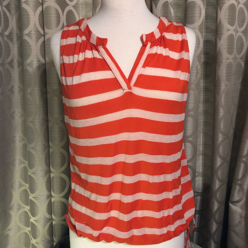 JULE orang striped sleeveless top